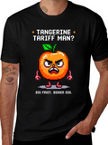 Tangerine Tariff Man Black T-Shirt