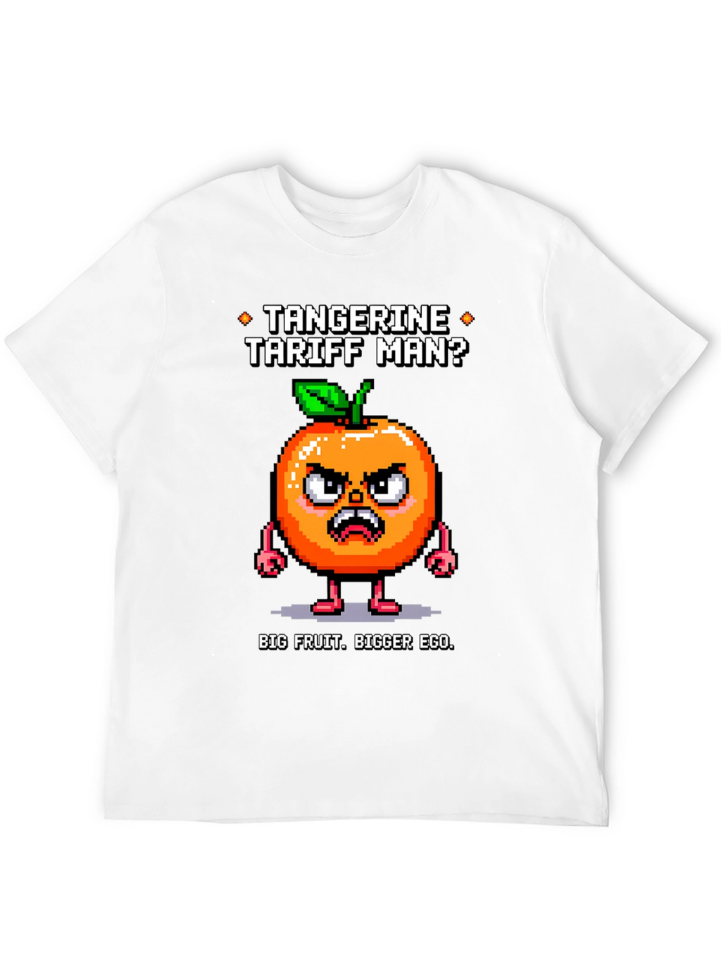 Tangerine Tariff Man Black T-Shirt