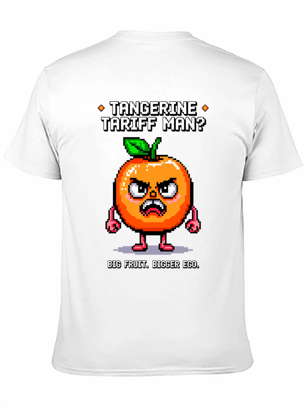 Tangerine Tariff Man Black T-Shirt