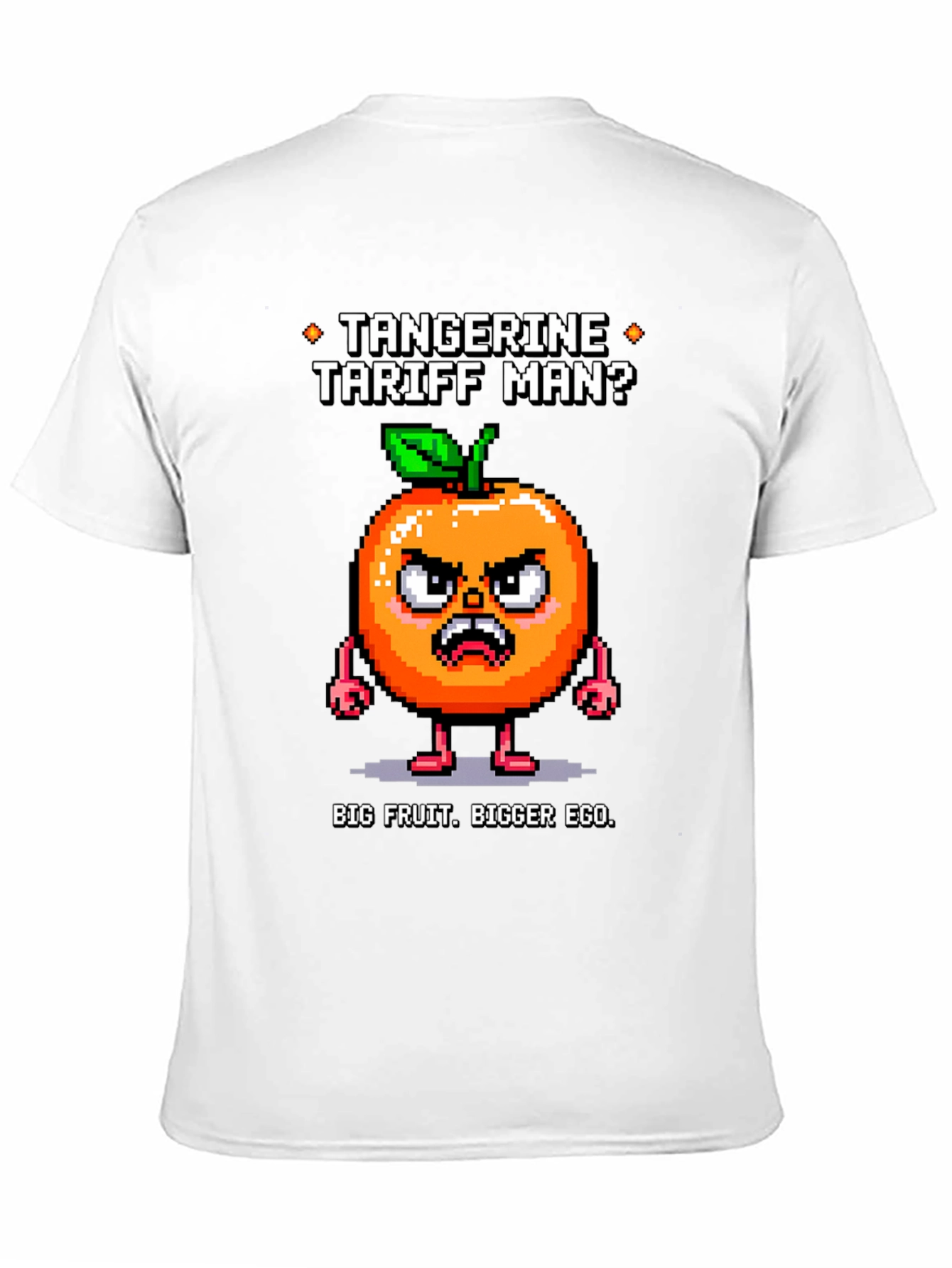Tangerine Tariff Man Black T-Shirt