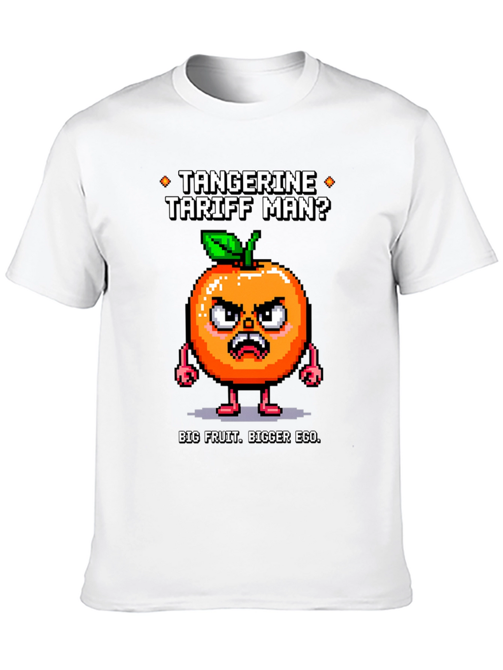 Tangerine Tariff Man Black T-Shirt