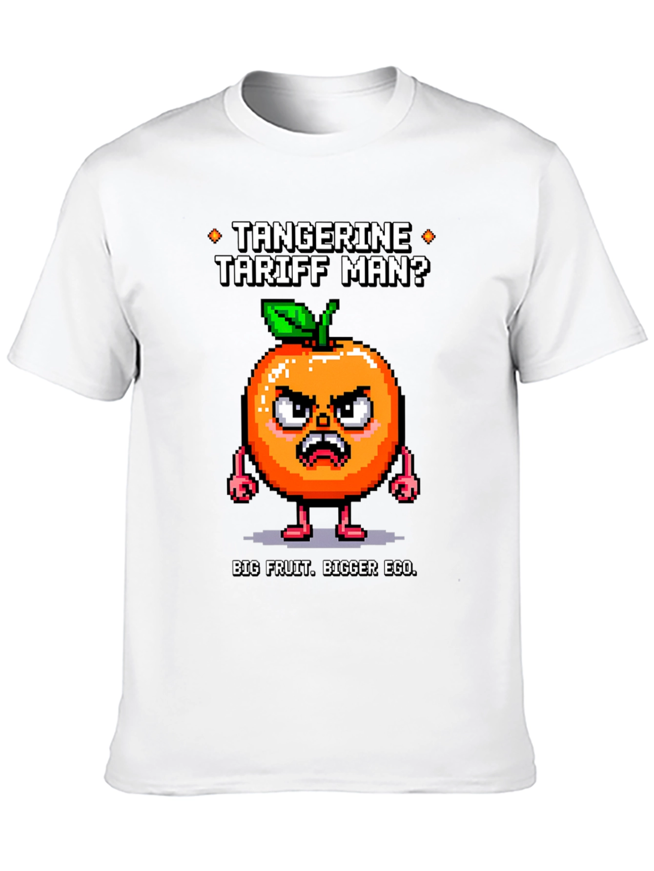 Tangerine Tariff Man Black T-Shirt