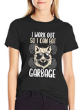 Workout Raccoon T-Shirt - Eat Garbage!