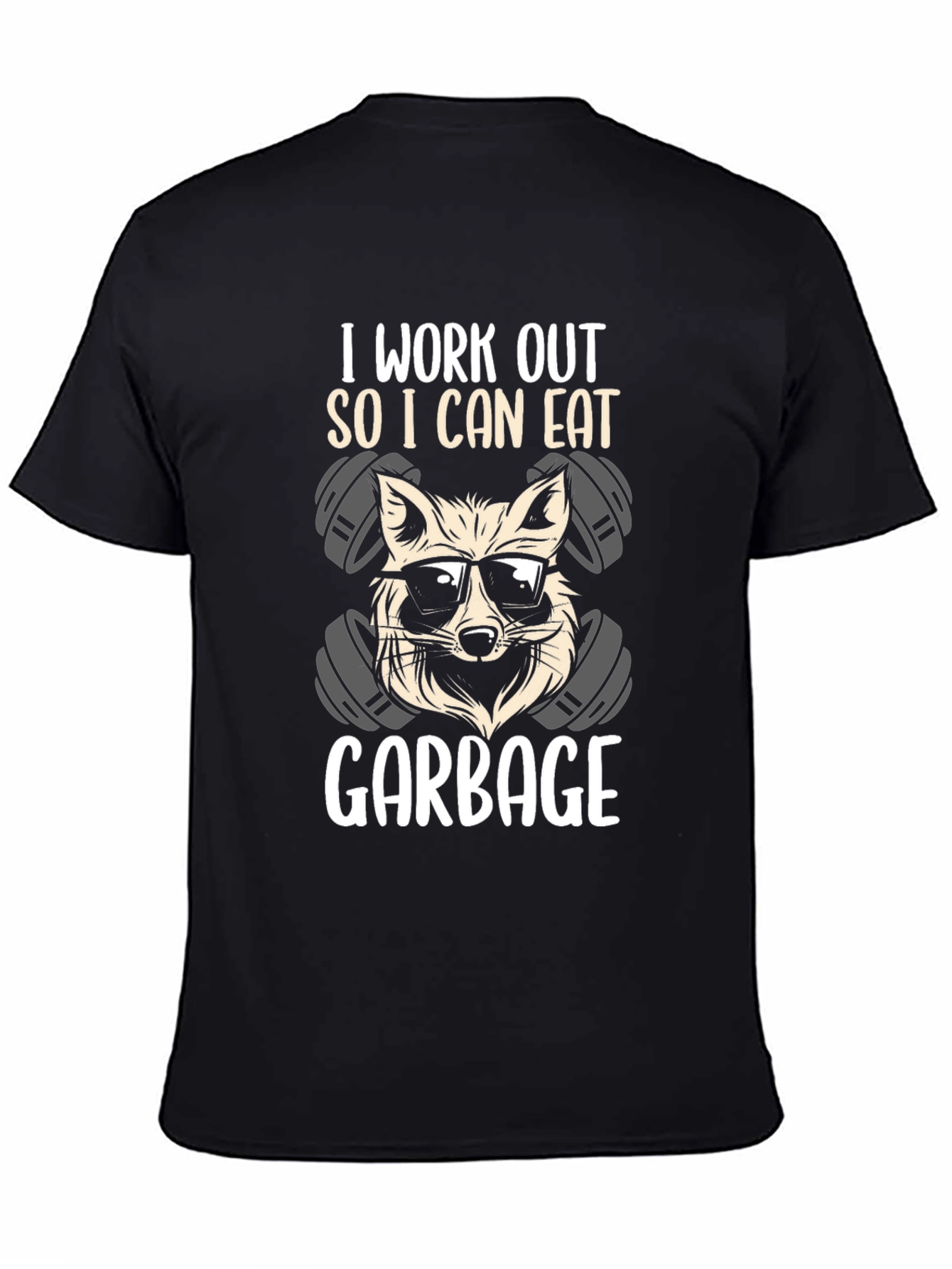 Workout Raccoon T-Shirt - Eat Garbage!