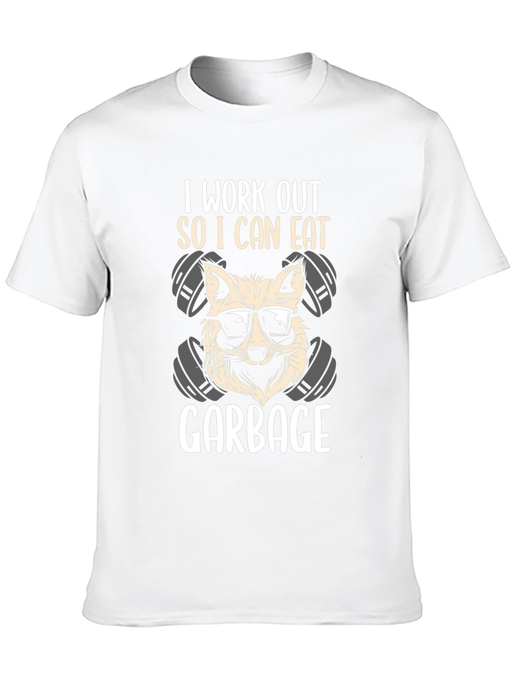 Workout Raccoon T-Shirt - Eat Garbage!