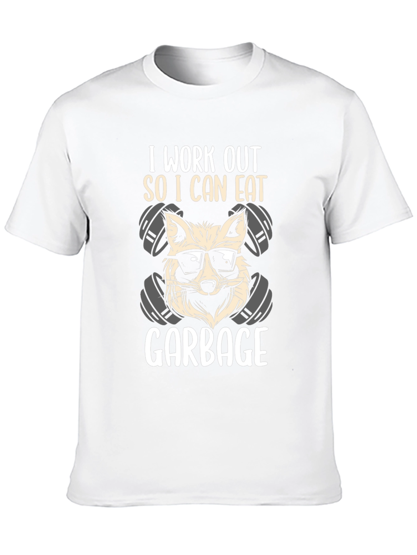 Workout Raccoon T-Shirt - Eat Garbage!
