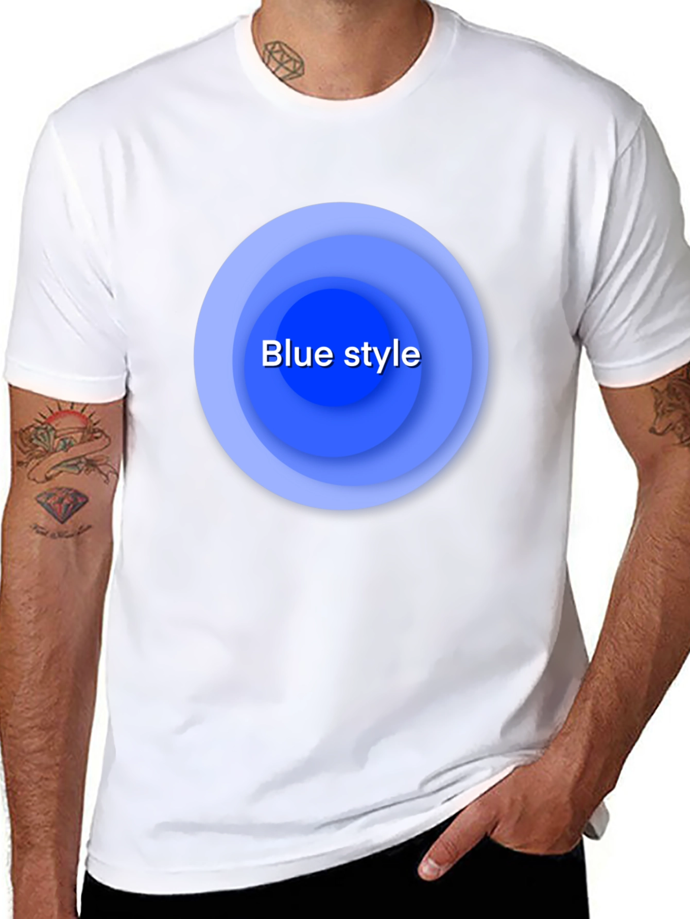 Blue Style Graphic T-Shirt