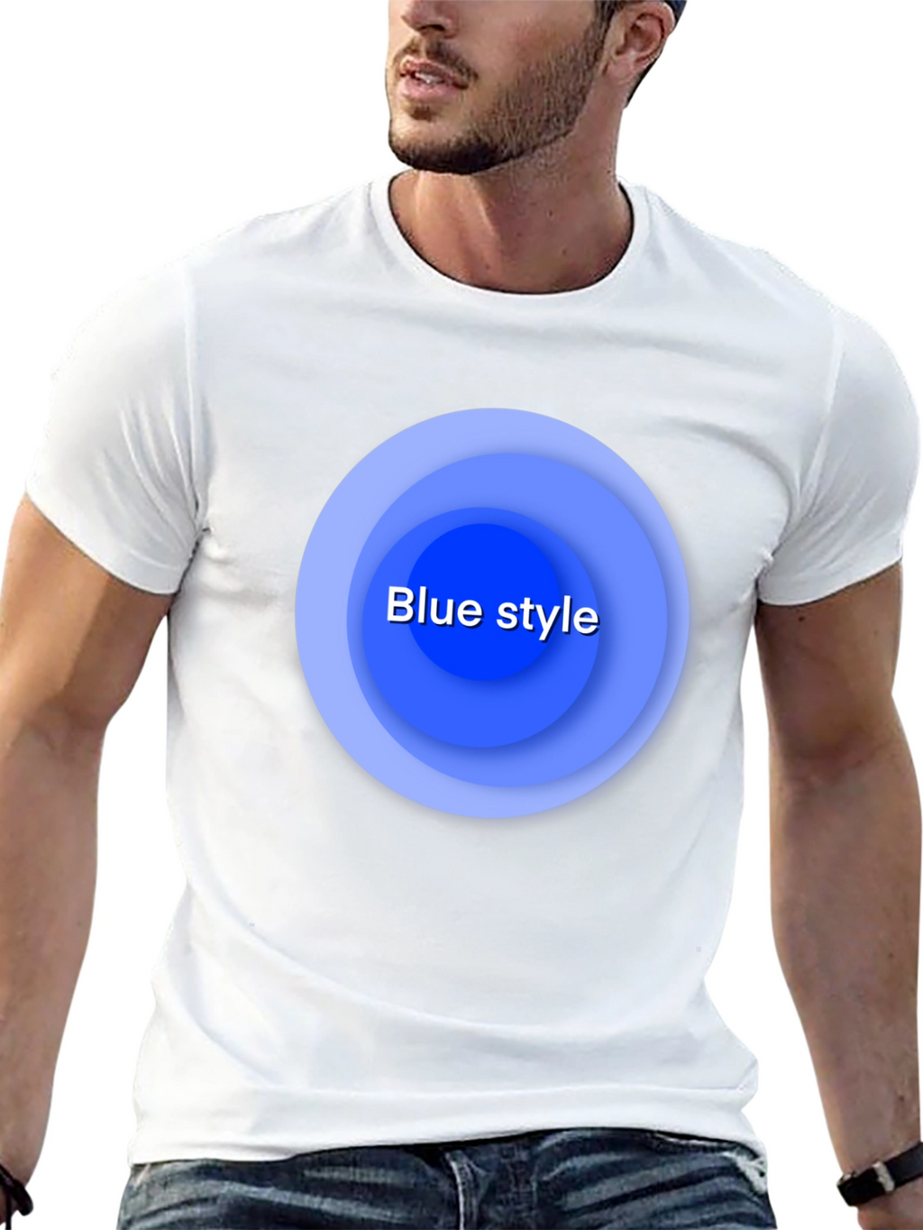 Blue Style Graphic T-Shirt