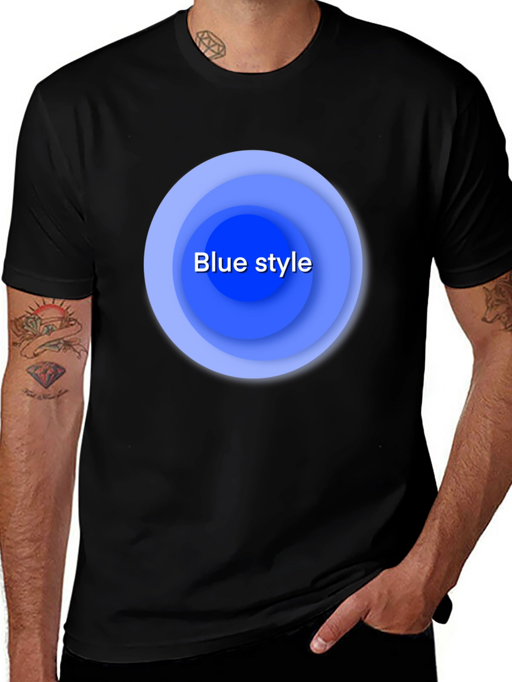 Blue Style Graphic T-Shirt