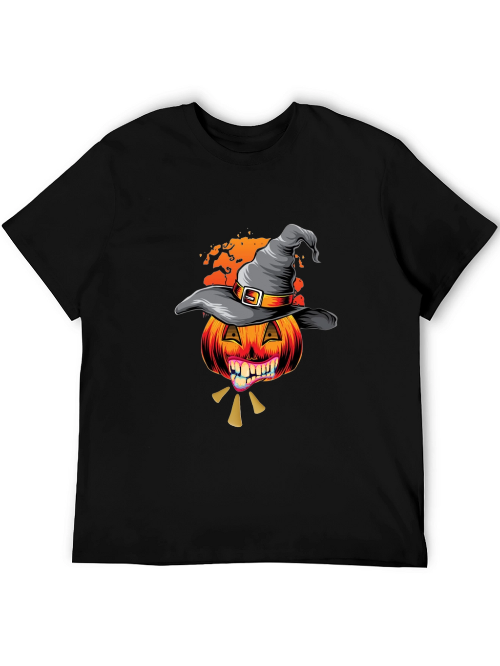 Halloween Pumpkin Witch Hat T-Shirt