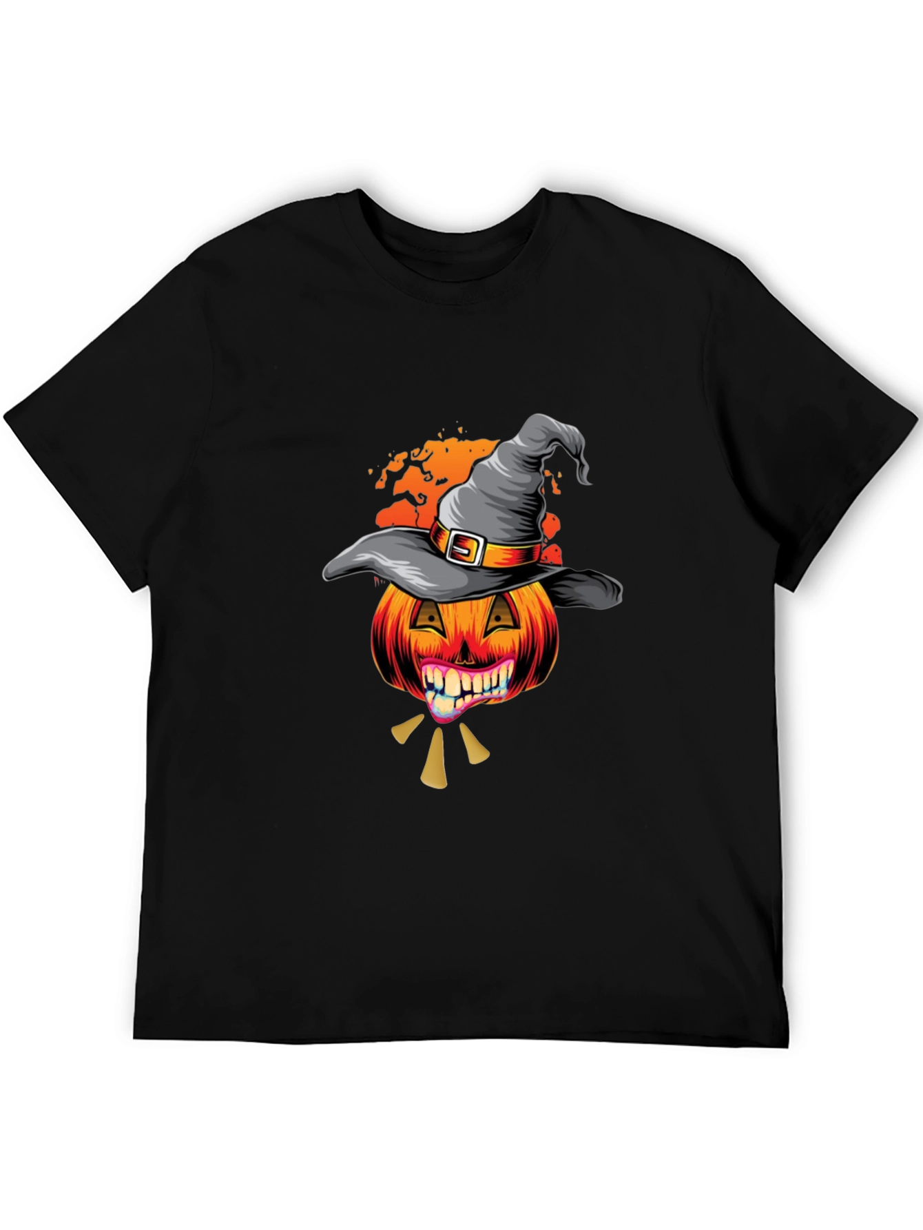Halloween Pumpkin Witch Hat T-Shirt