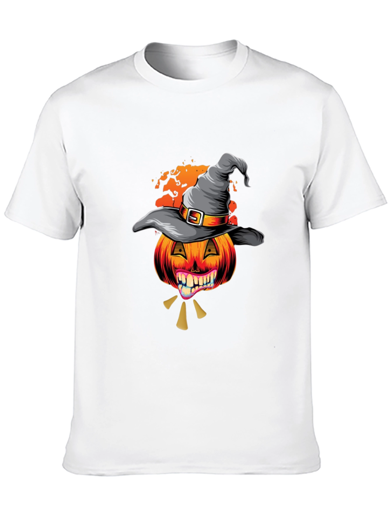 Halloween Pumpkin Witch Hat T-Shirt