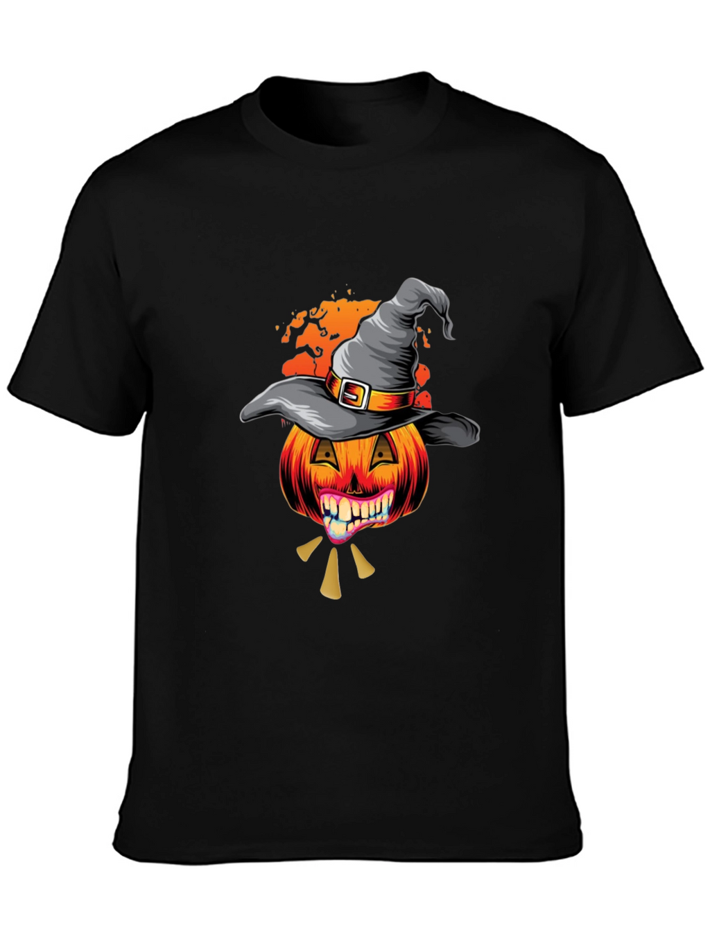 Halloween Pumpkin Witch Hat T-Shirt