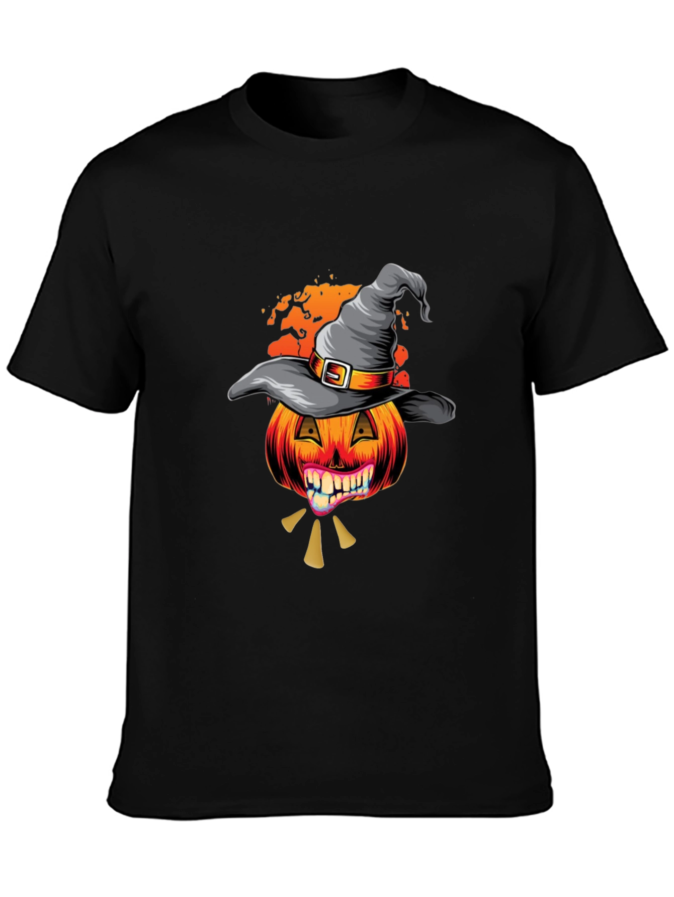 Halloween Pumpkin Witch Hat T-Shirt