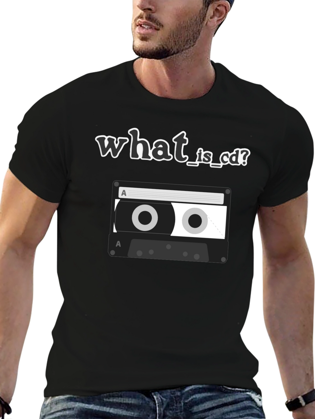 Retro What is CD Cassette Tape Graphic T-Shirt