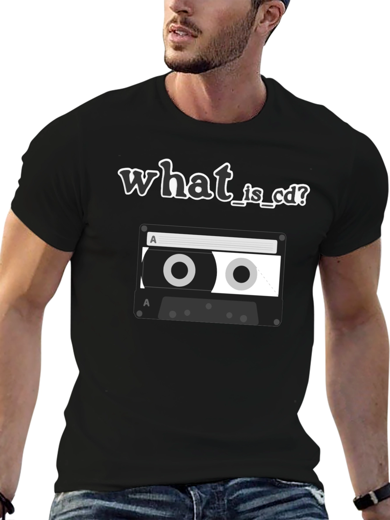 Retro What is CD Cassette Tape Graphic T-Shirt