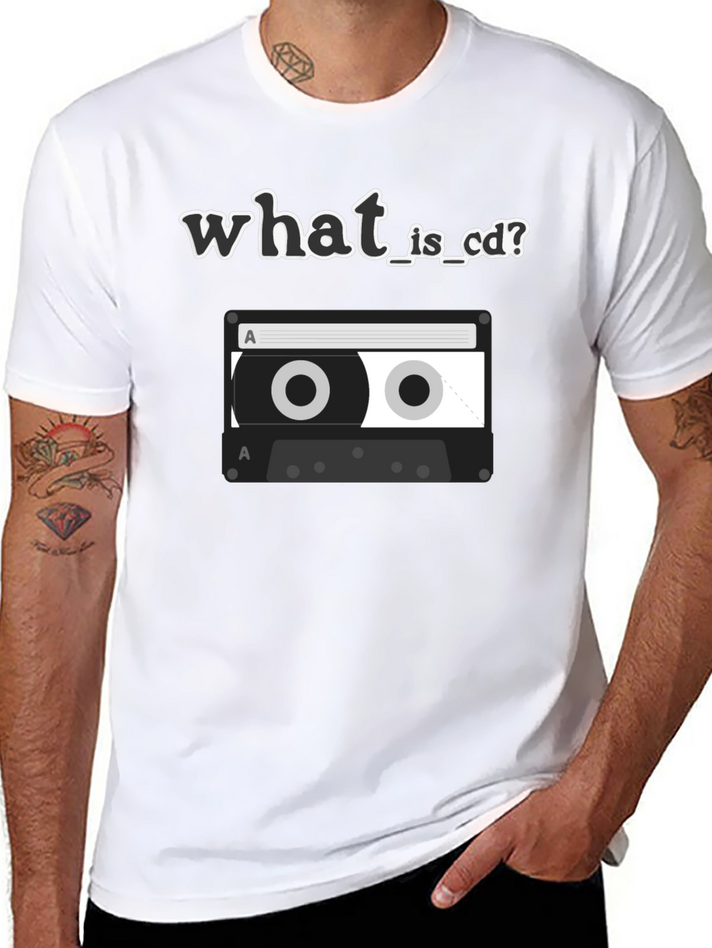 Retro What is CD Cassette Tape Graphic T-Shirt