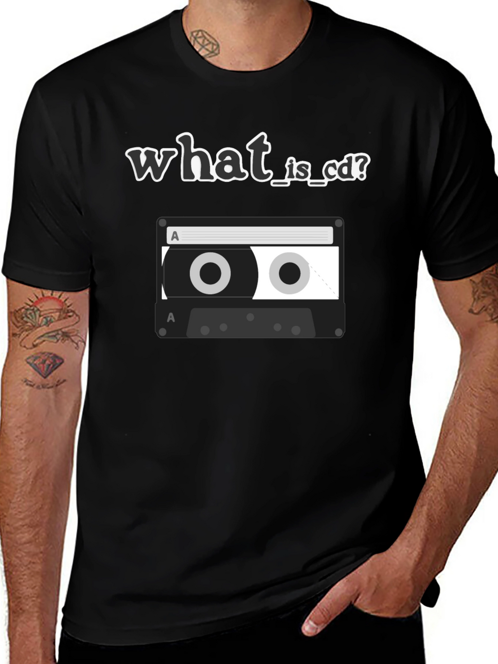 Retro What is CD Cassette Tape Graphic T-Shirt