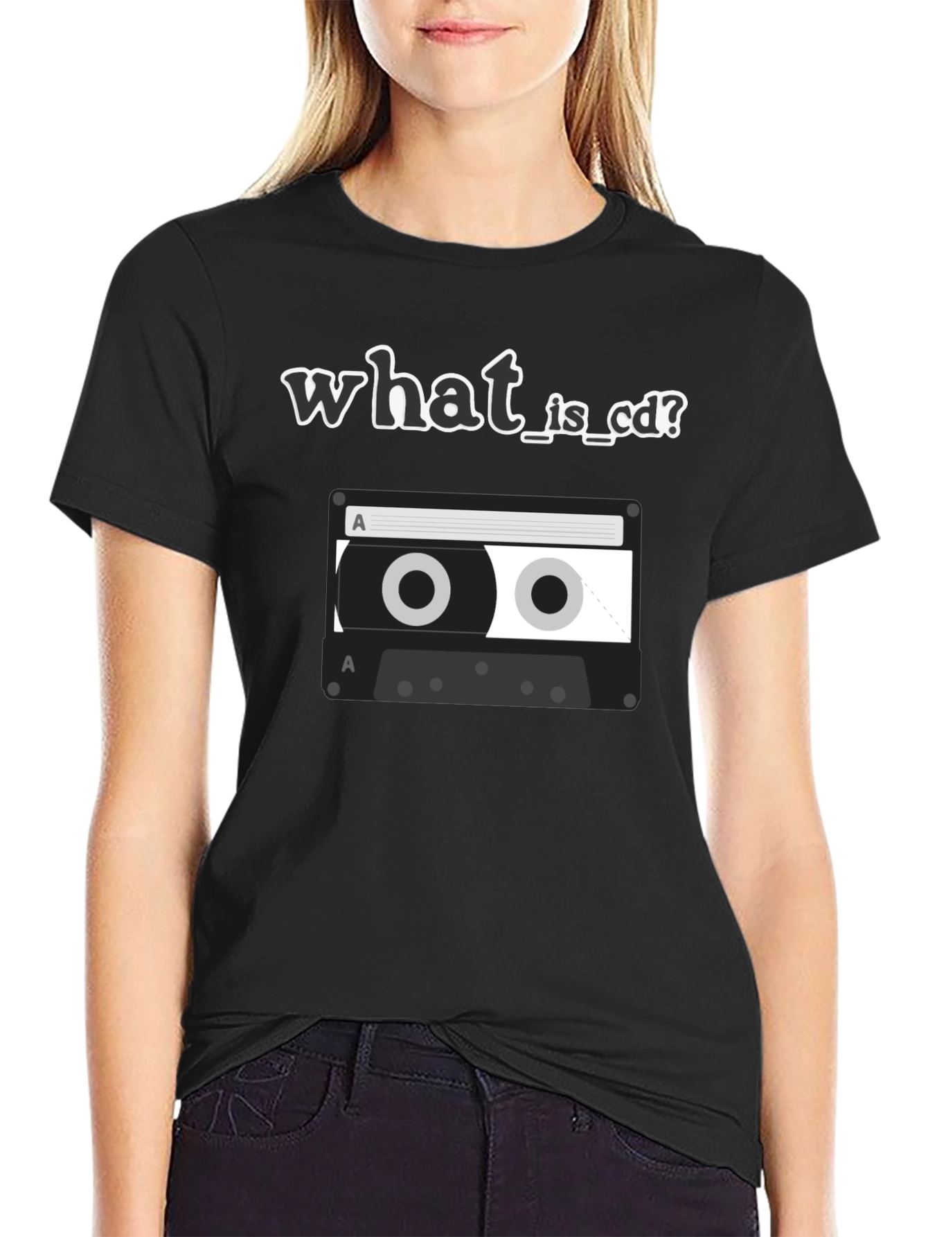 Retro What is CD Cassette Tape Graphic T-Shirt