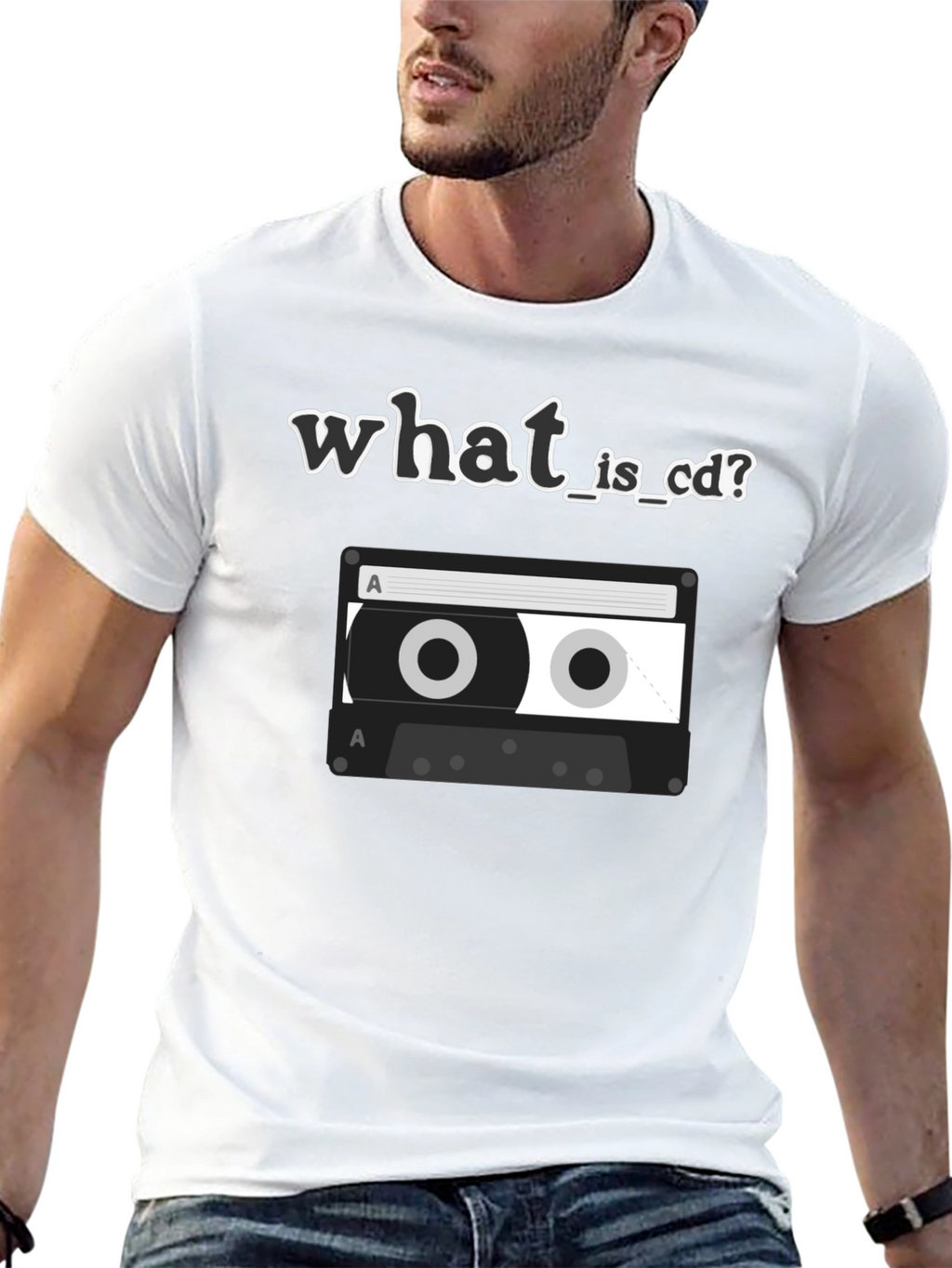 Retro What is CD Cassette Tape Graphic T-Shirt