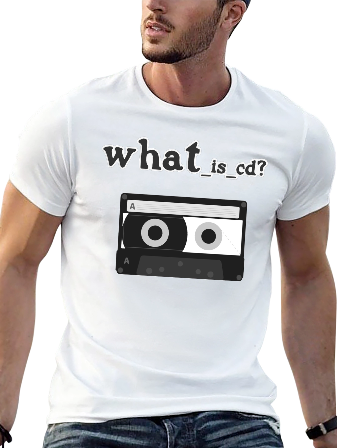 Retro What is CD Cassette Tape Graphic T-Shirt