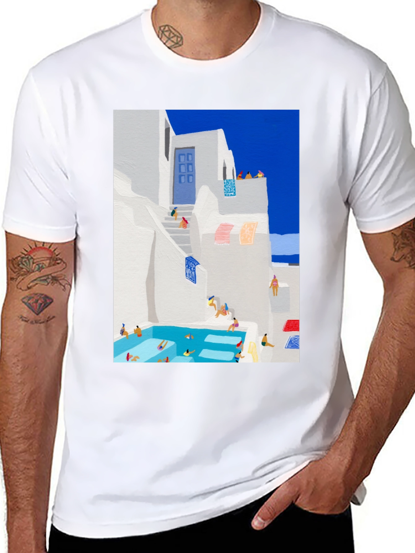Greek Island Poolside T-Shirt