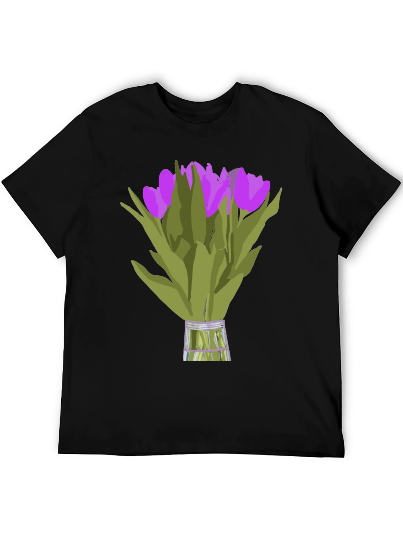Tulip Bouquet Graphic Tee - Unique Floral Design