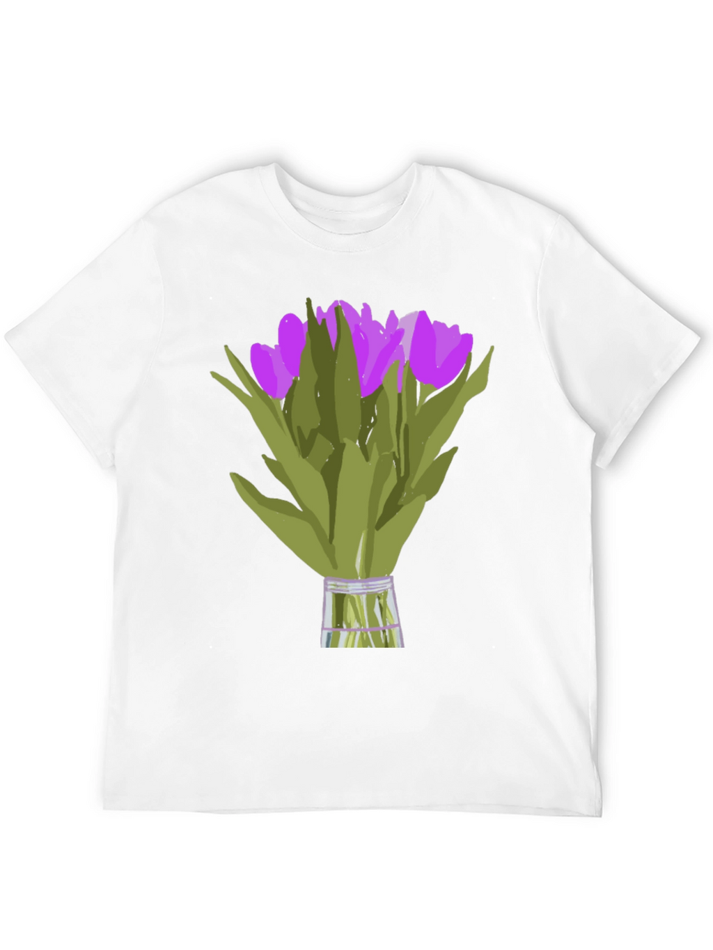 Tulip Bouquet Graphic Tee - Unique Floral Design
