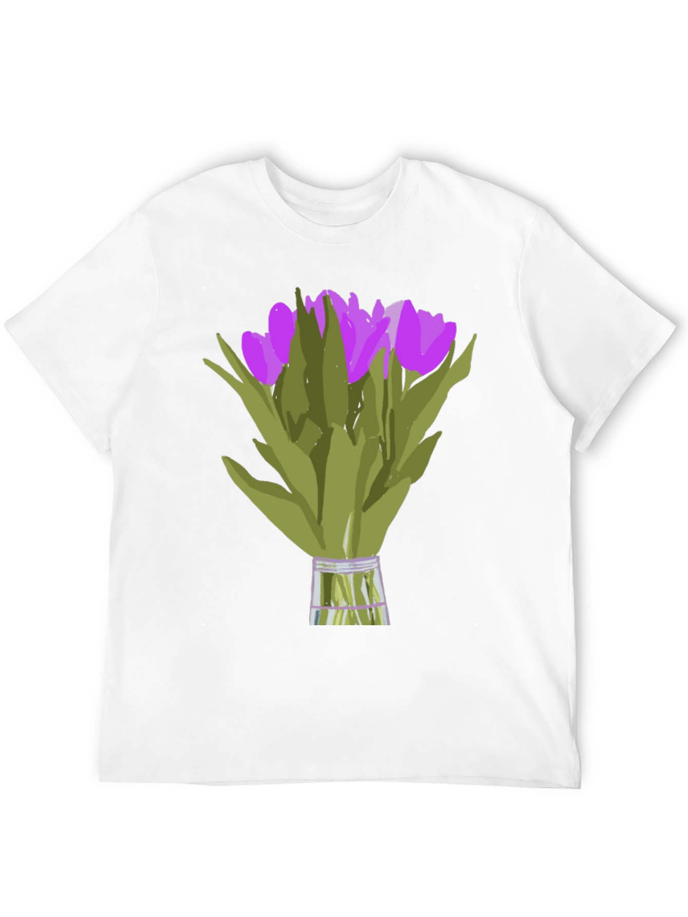Tulip Bouquet Graphic Tee - Unique Floral Design