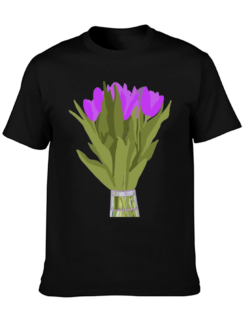 Tulip Bouquet Graphic Tee - Unique Floral Design