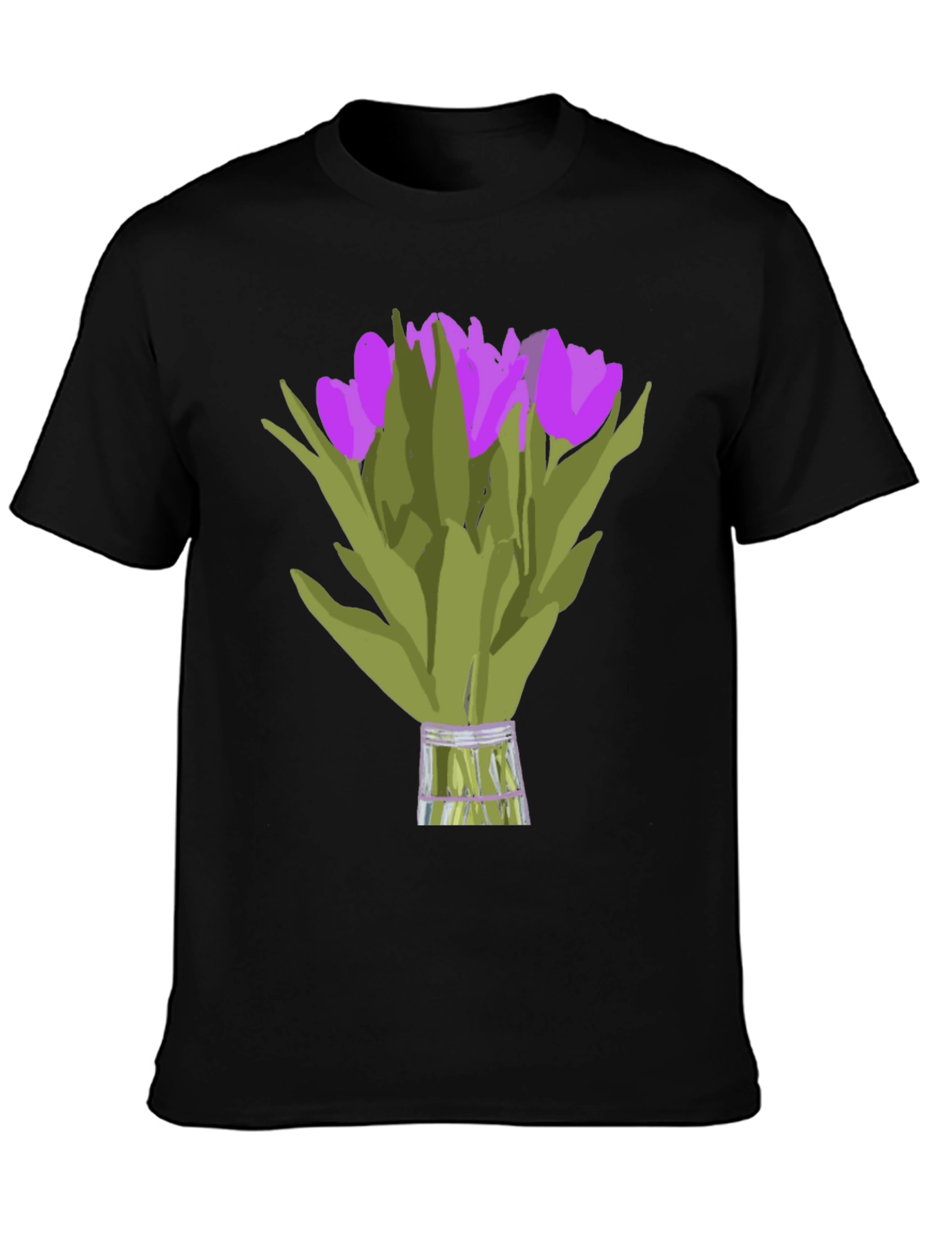 Tulip Bouquet Graphic Tee - Unique Floral Design