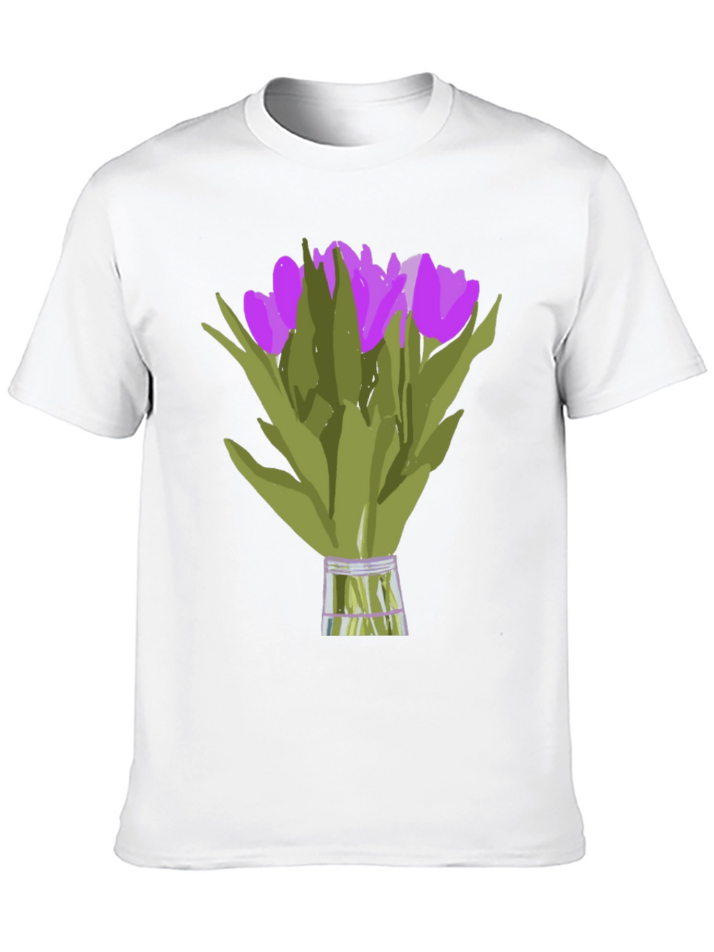 Tulip Bouquet Graphic Tee - Unique Floral Design
