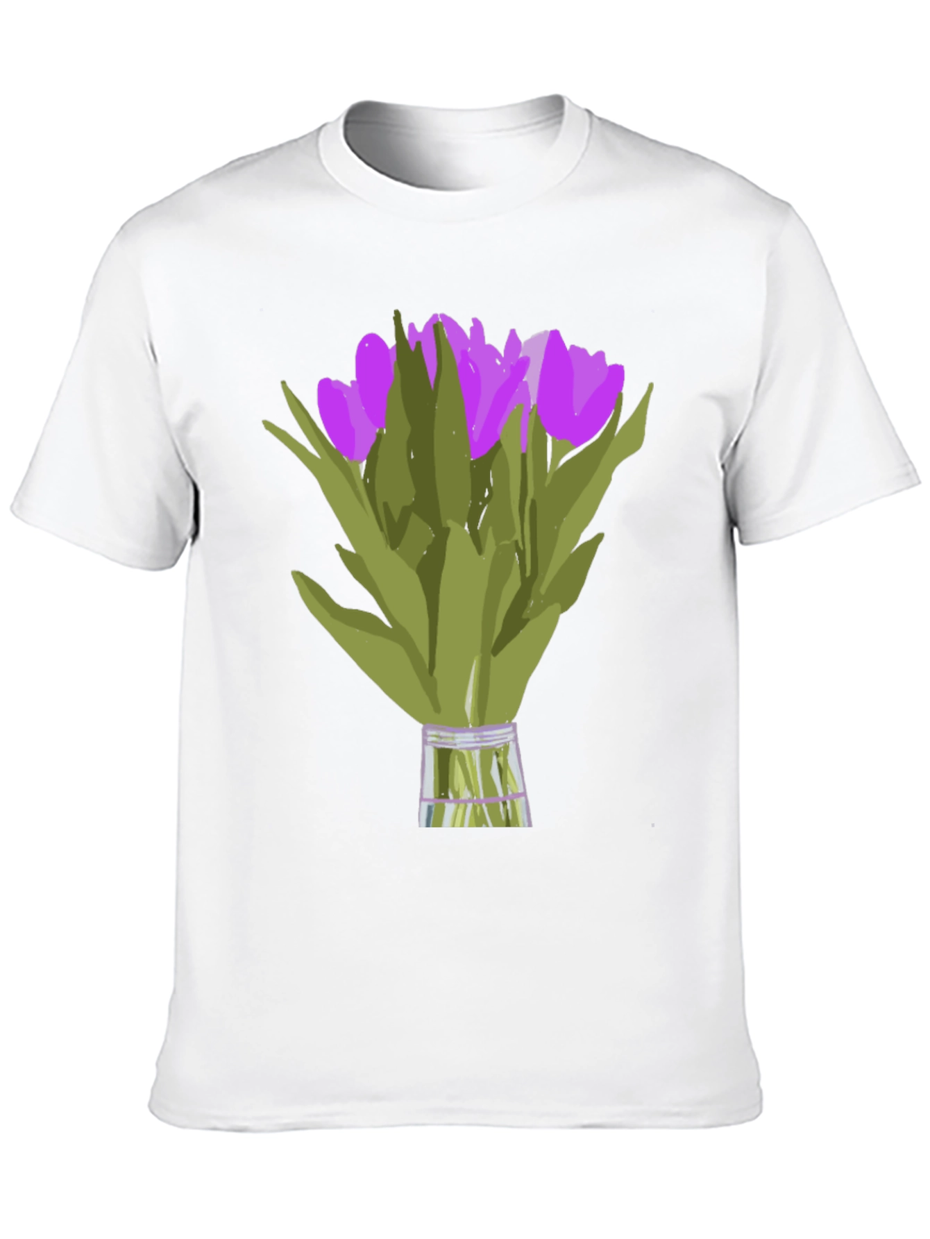 Tulip Bouquet Graphic Tee - Unique Floral Design