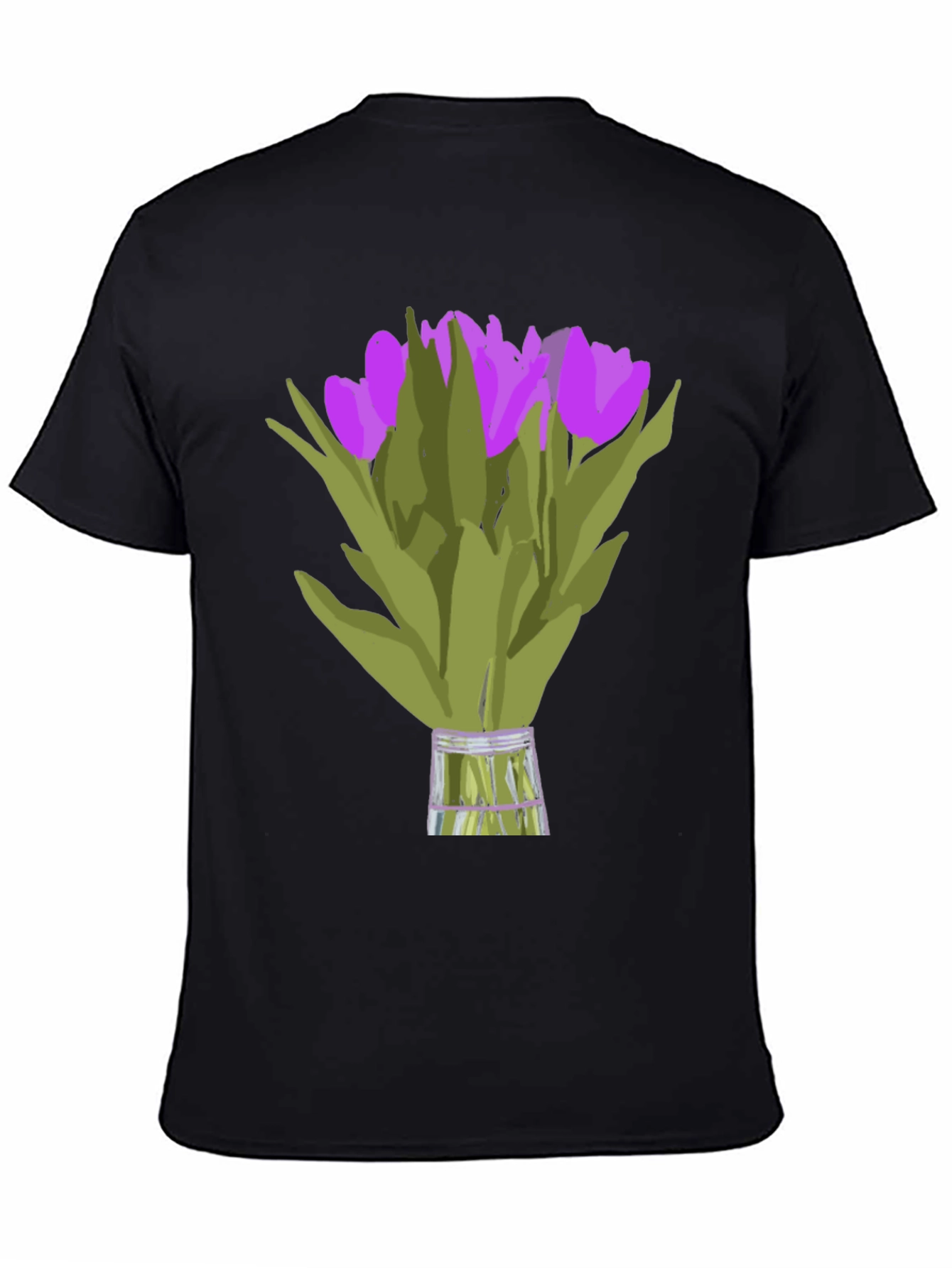 Tulip Bouquet Graphic Tee - Unique Floral Design