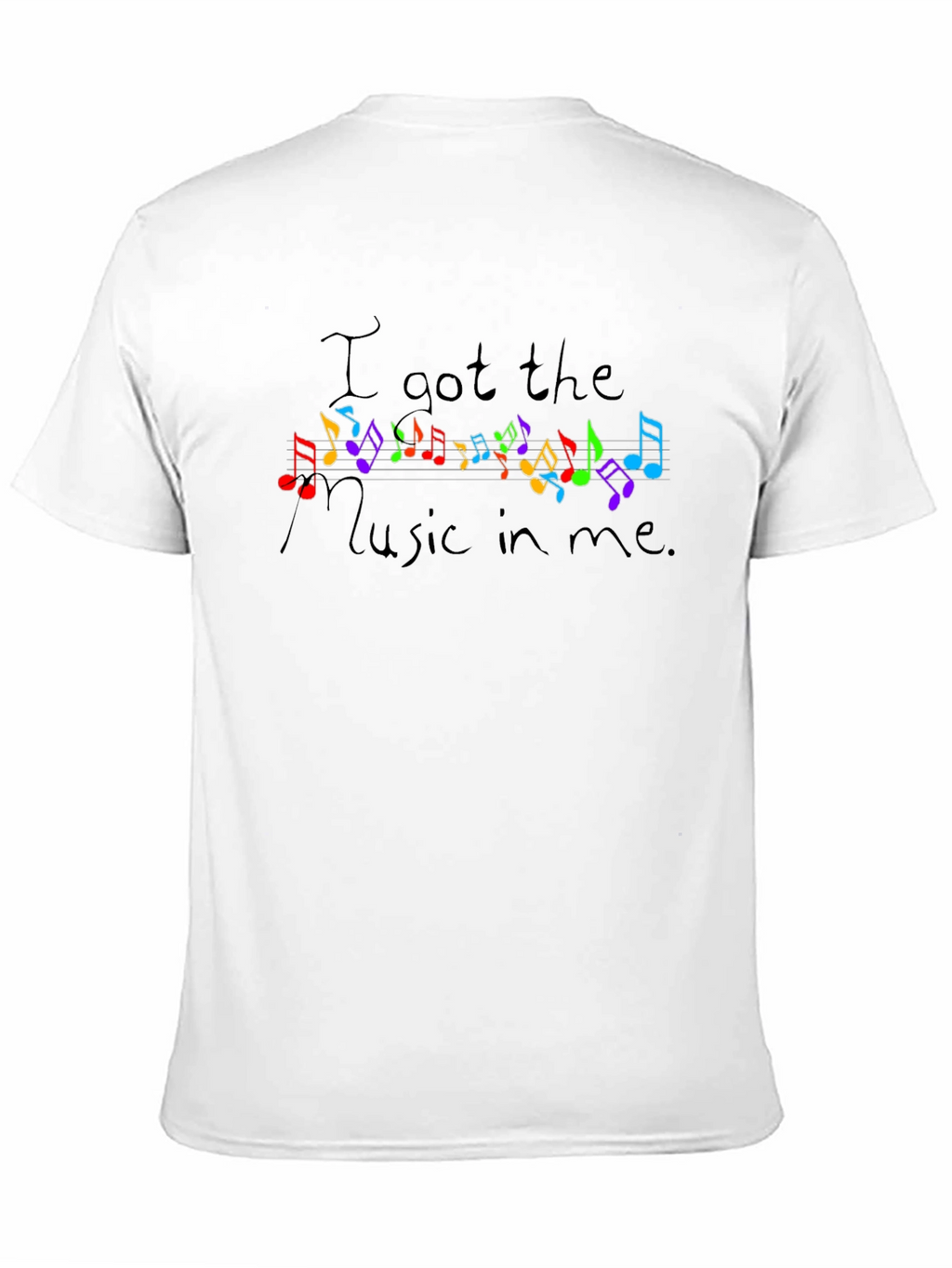 Music in Me Black Graphic T-Shirt