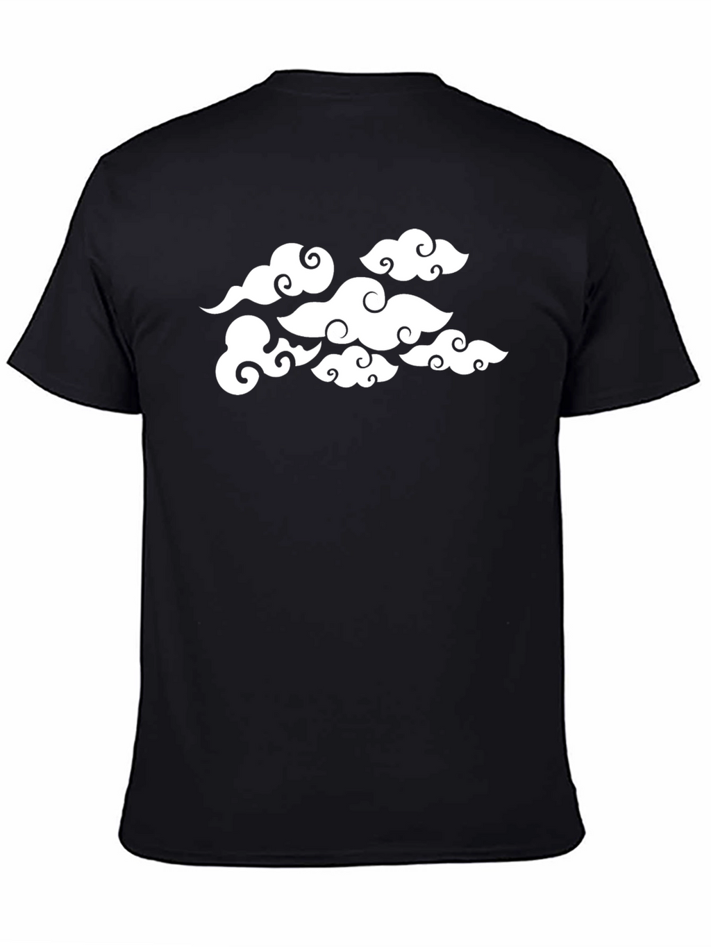 Cloud Print Black T-Shirt - Stylish Graphic Tee