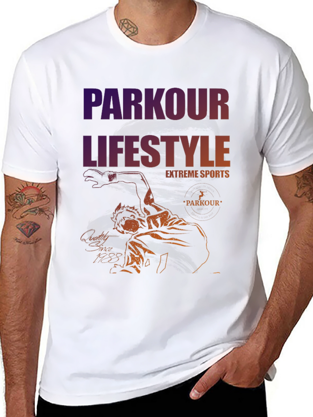 Parkour Lifestyle Tee - Extreme Sports Design