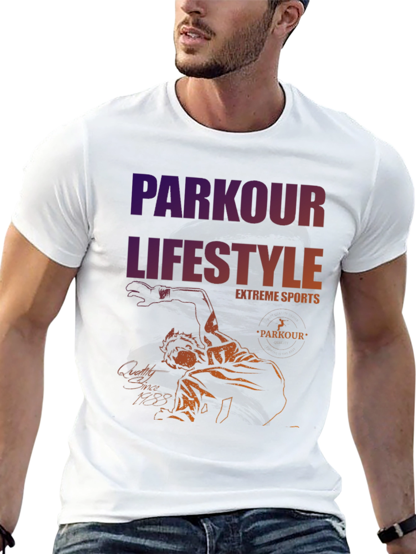 Parkour Lifestyle Tee - Extreme Sports Design