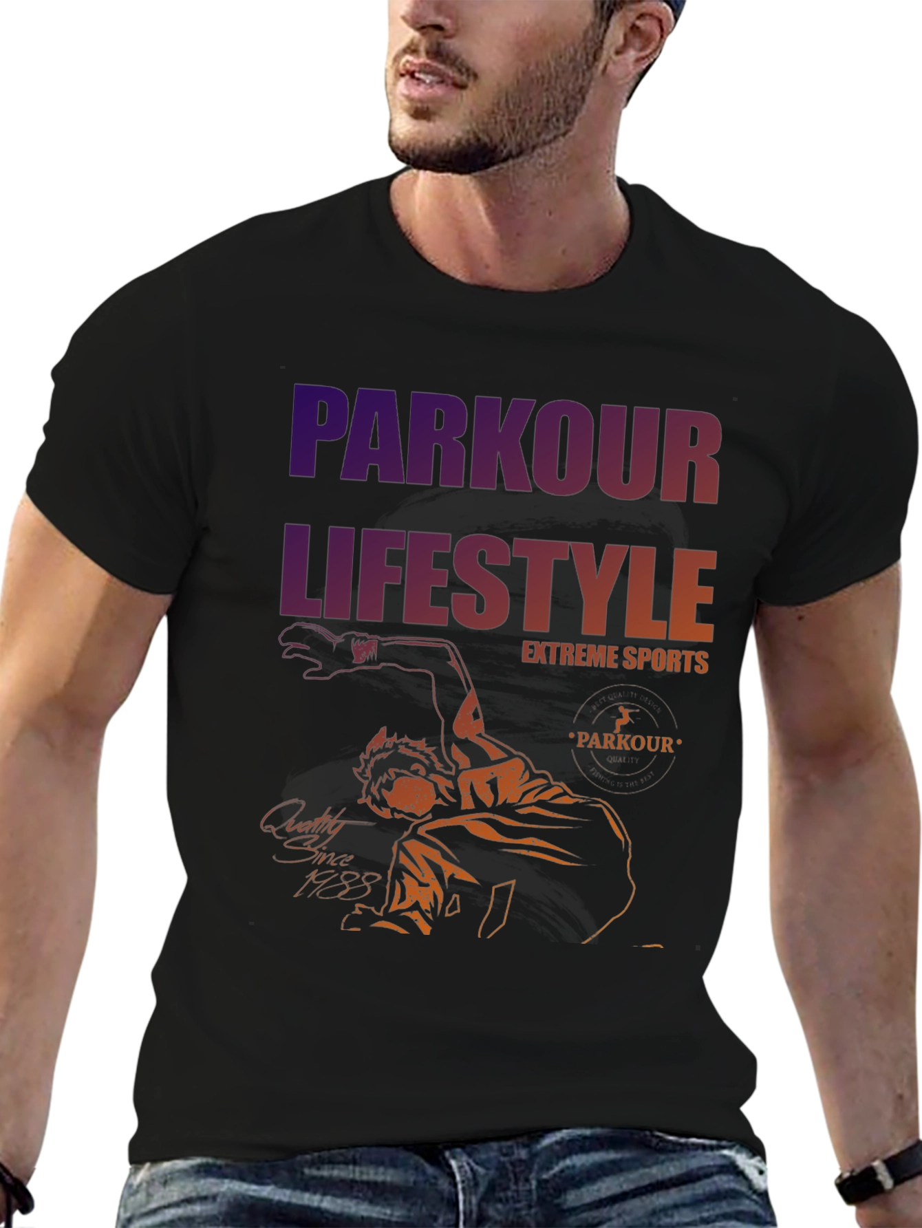 Parkour Lifestyle Tee - Extreme Sports Design