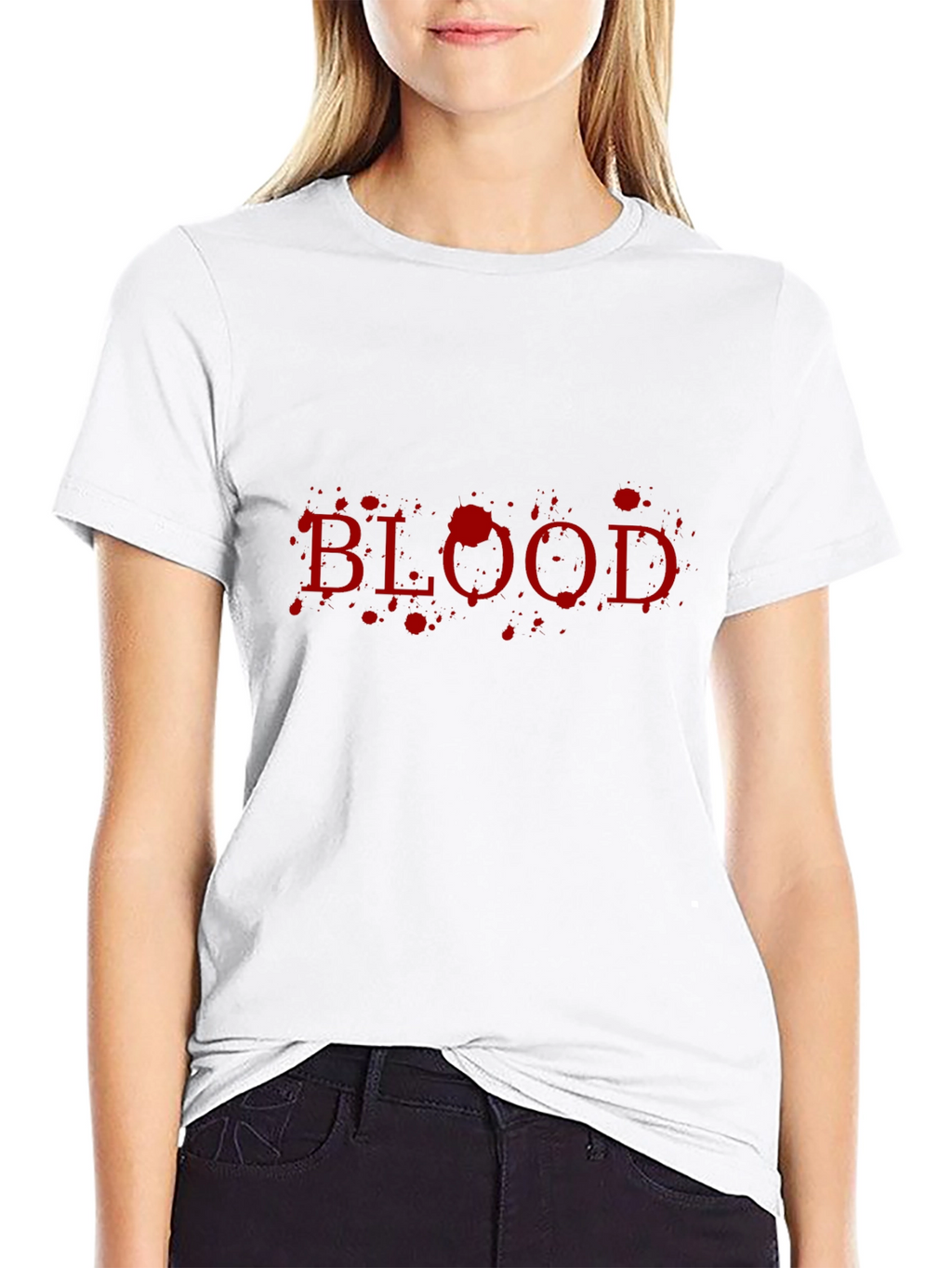 Blood Splatter Graphic T-Shirt - Mens Black Tee