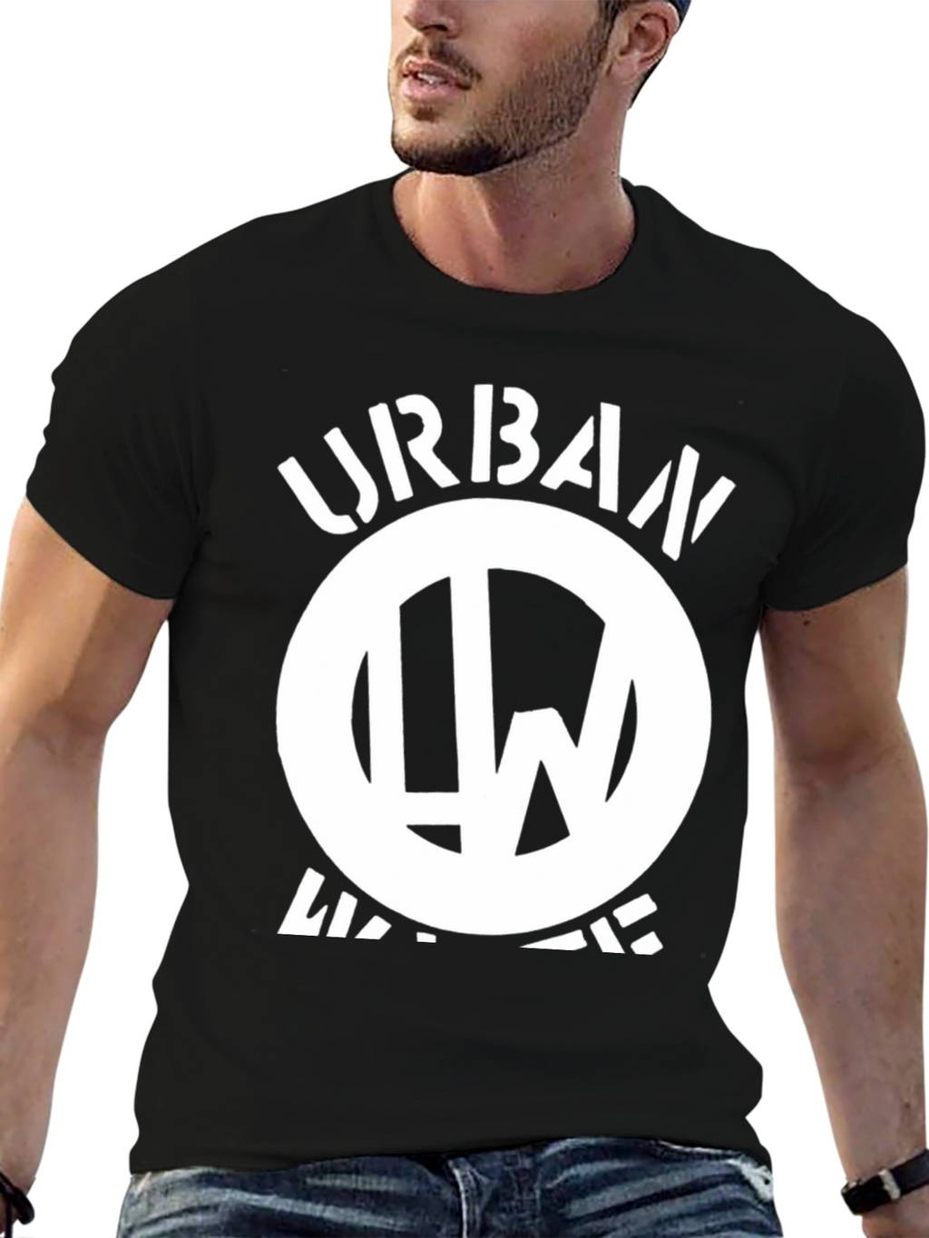 Urban Warrior Black Graphic T-Shirt