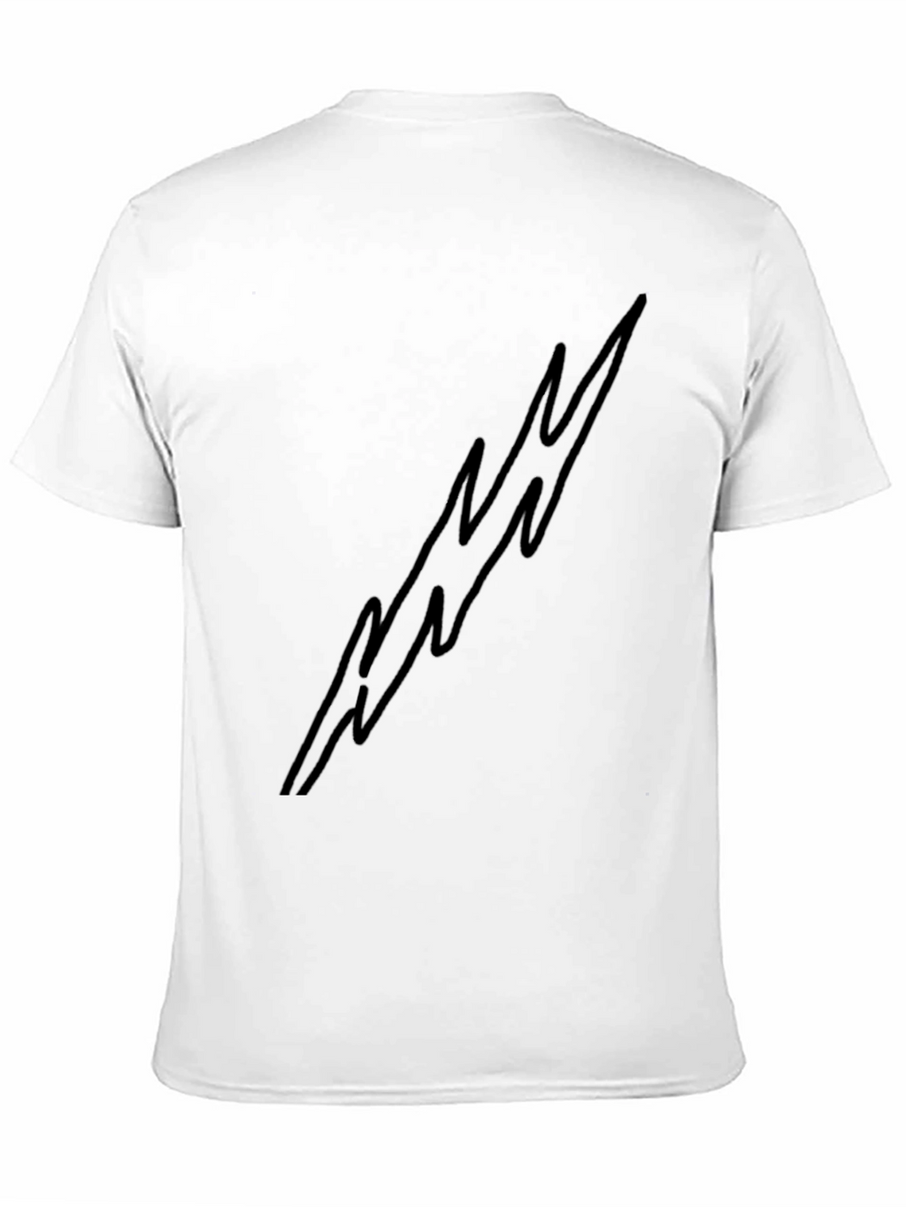 Mens Black Lightning Bolt Graphic Tee
