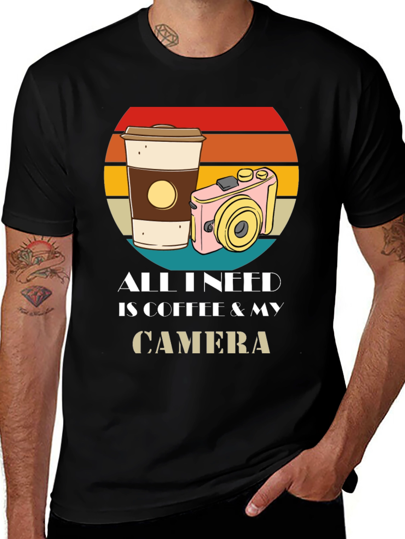 Coffee & Camera Graphic T-Shirt
