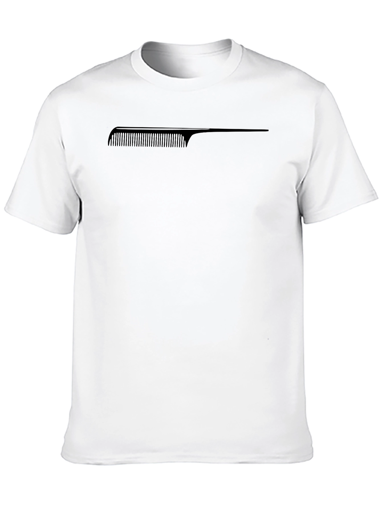Comb Graphic Tee - Stylish Black T-Shirt