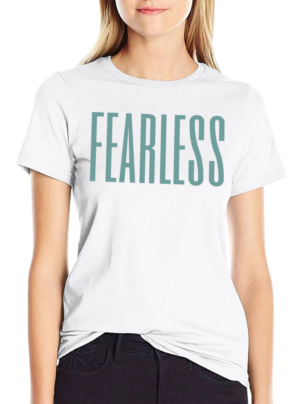 Fearless Graphic Tee - Black Crew Neck