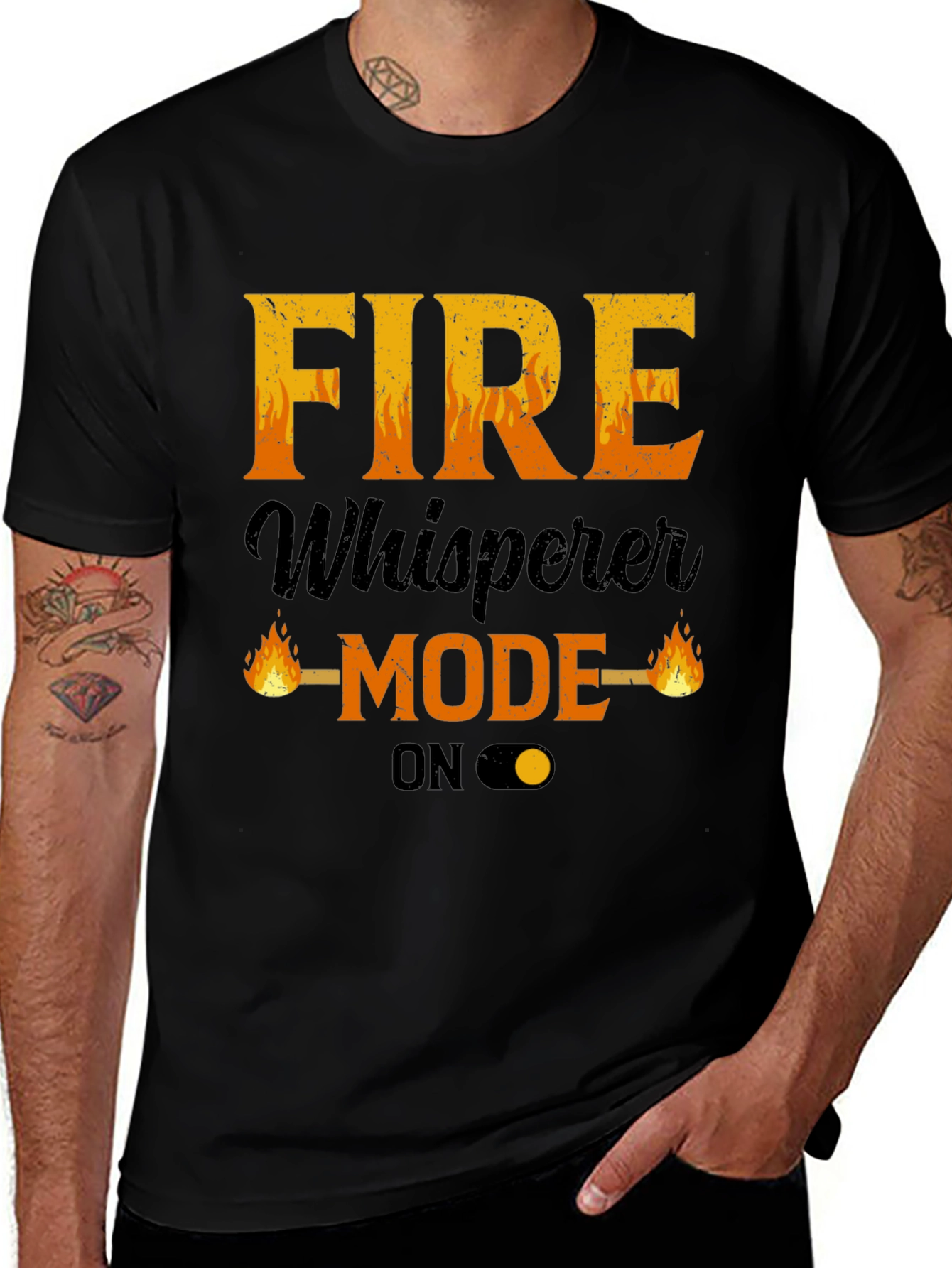 Fire Whisperer Mode On T-Shirt - Mens Graphic Tee