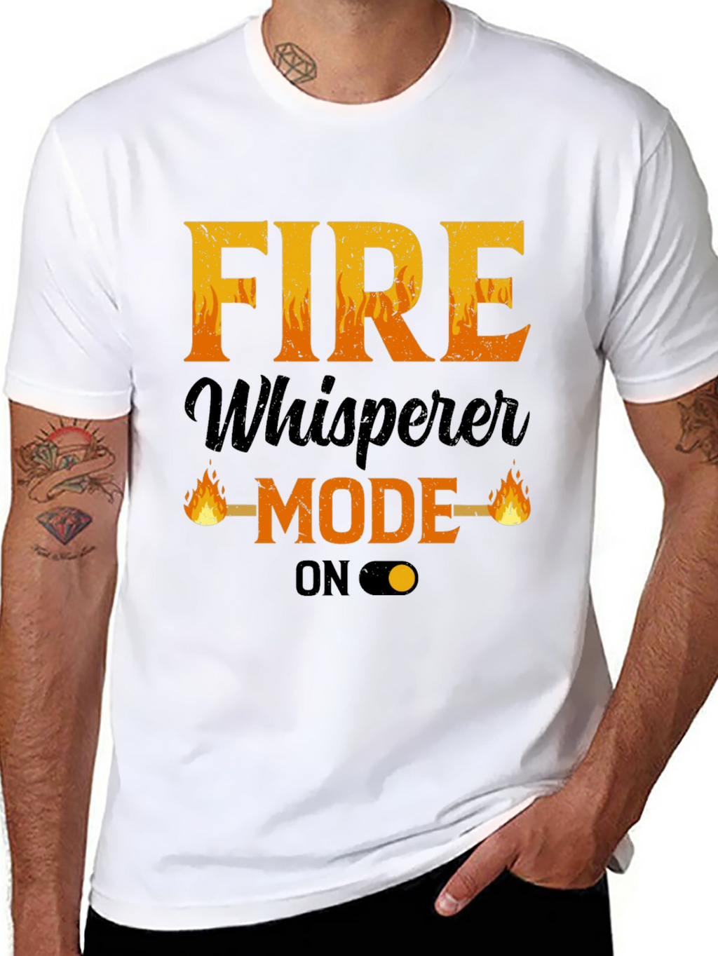 Fire Whisperer Mode On T-Shirt - Mens Graphic Tee