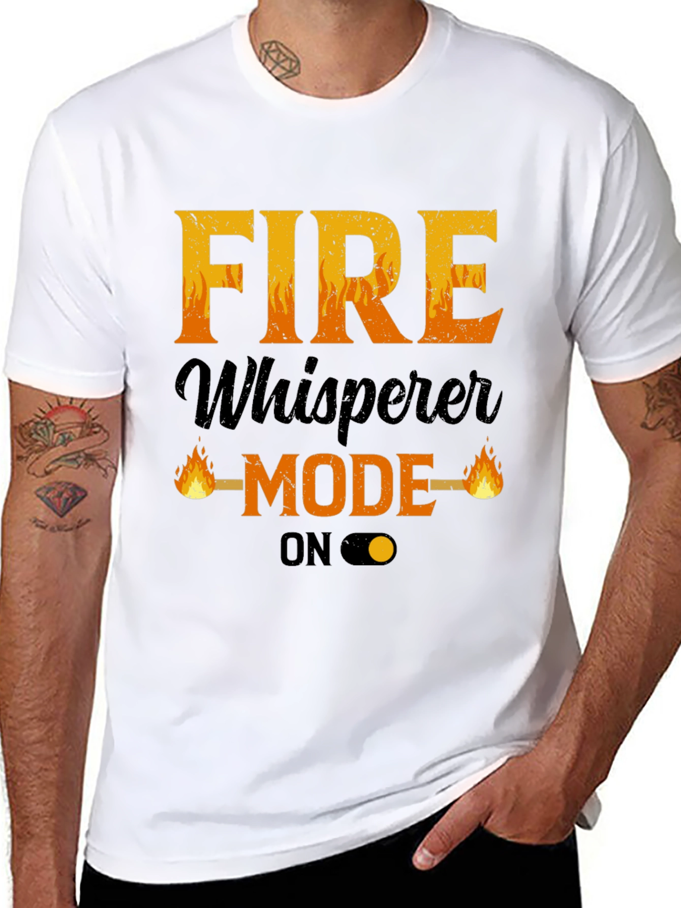 Fire Whisperer Mode On T-Shirt - Mens Graphic Tee