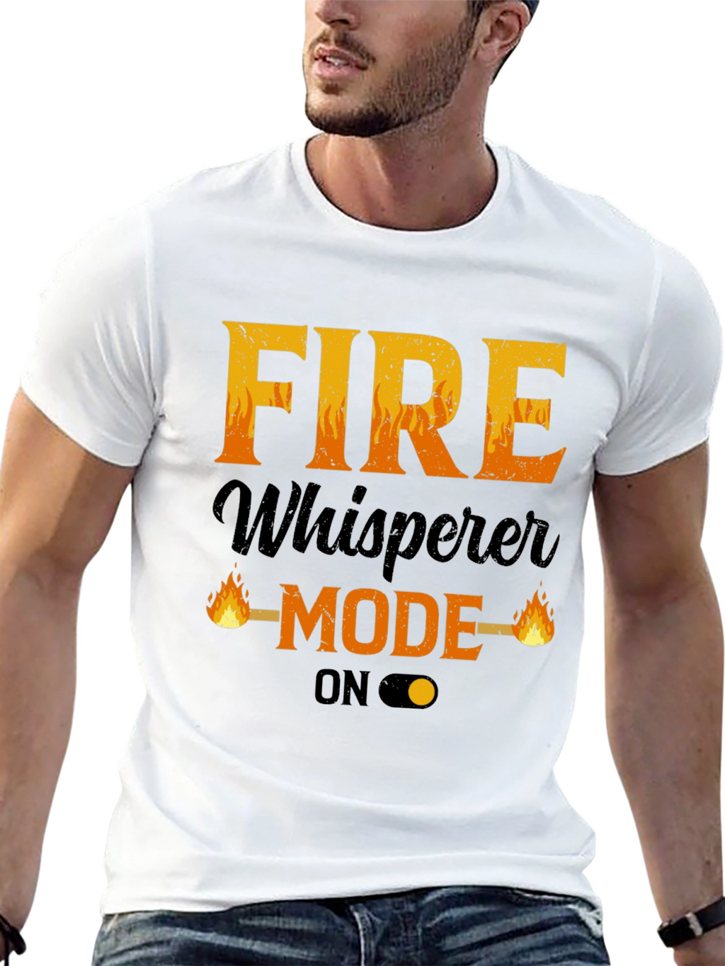 Fire Whisperer Mode On T-Shirt - Mens Graphic Tee