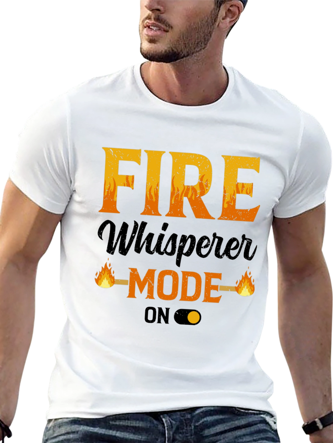 Fire Whisperer Mode On T-Shirt - Mens Graphic Tee